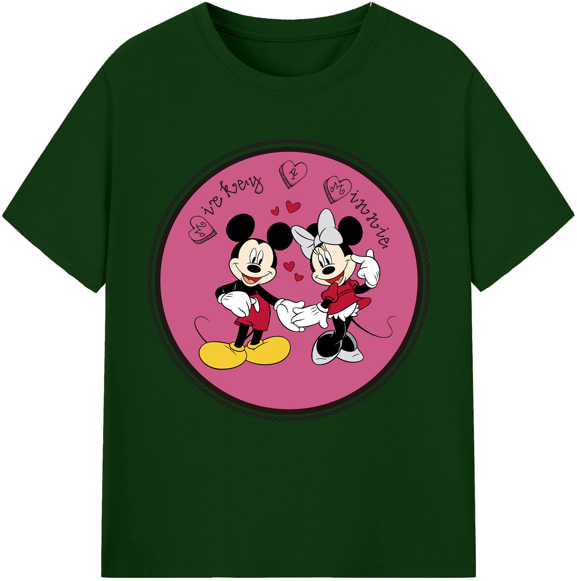 （画像用） ミッキーマウス Mickey Mouse 綿100％半袖Tシャツ（フロントプリント）